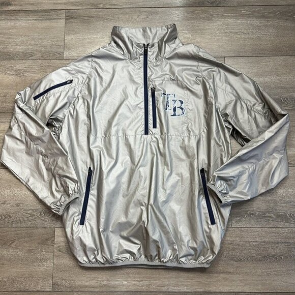 Tampa Bay Rays Men's XXL GIII Switch Hitter Half Zip Pullover Jacket - Picture 1 of 6
